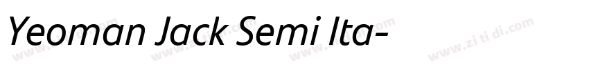 Yeoman Jack Semi Ita字体转换